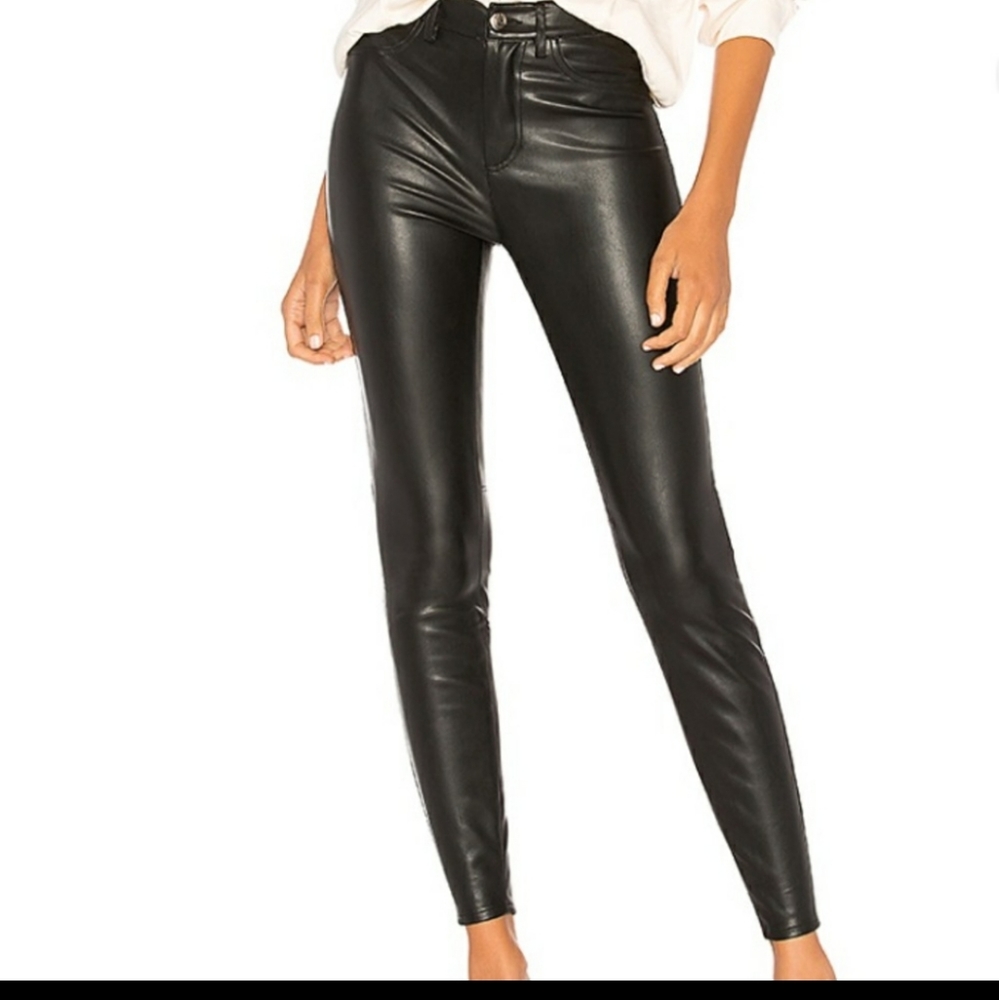 NWOT Free People vegan leather super skinny pants